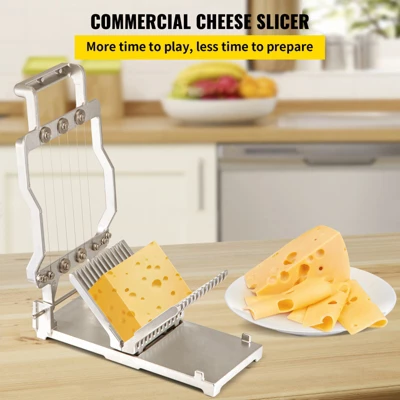 VEVOR Cheese Cutter With Wire 1 Cm & 2 Cm Cheeser Butter Cutting Blade, Aluminum Alloy Commercial Cheese Slicer, Silver 2 VEVOR Cheese Cutter With Wire 1 Cm & 2 Cm Cheeser Butter Cutting Blade, Aluminum Alloy Commercial Cheese Slicer, Silver - Image 2