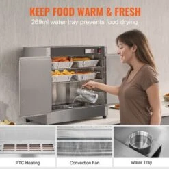 VEVOR Hot Box Food Warmer, 4-Tier Concession Warmer With Water Tray, 4 Pans, Double-door And Adjustable Shelves, Stainless Steel Food Warmer Cabinet -Aesthtic Interiors GUEST 140e1c5f fe37 45a8 8e42 fdc0258ea03b