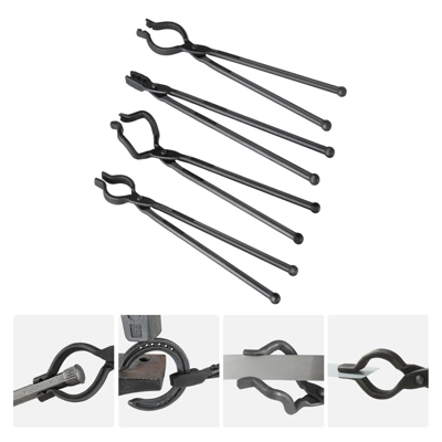 VEVOR Blacksmith Tongs, 18” 4 PCS, V-Bit Bolt Tongs, Wolf Jaw Tongs, Z V-Bit Tongs And Gripping Tongs, Carbon Steel Forge Tongs With A3 Steel Rivets 8 VEVOR Blacksmith Tongs, 18” 4 PCS, V-Bit Bolt Tongs, Wolf Jaw Tongs, Z V-Bit Tongs And Gripping Tongs, Carbon Steel Forge Tongs With A3 Steel Rivets - Image 8