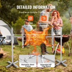 VEVOR Electric BBQ Rotisserie Grill Kit, 46 Inch 90 Lbs Capacity, Automatic 42W Motor Height Adjustable Universal Roaster Stand, Silver 12 VEVOR Electric BBQ Rotisserie Grill Kit, 46 Inch 90 Lbs Capacity, Automatic 42W Motor Height Adjustable Universal Roaster Stand, Silver -Aesthtic Interiors GUEST 146e522c 843d 4c7f 83ab 1b98cab5c16f