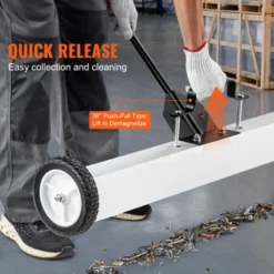 VEVOR 36-Inch Magnetic Sweeper With Wheels,55 Lbs Capacity, With Telescoping Magnetic Pickup Tool, Adjustable Handle, Magnetic Pickup Sweeper, White -Aesthtic Interiors GUEST 14e4e107 8cd6 42a8 aeb9 fc274cc2907e