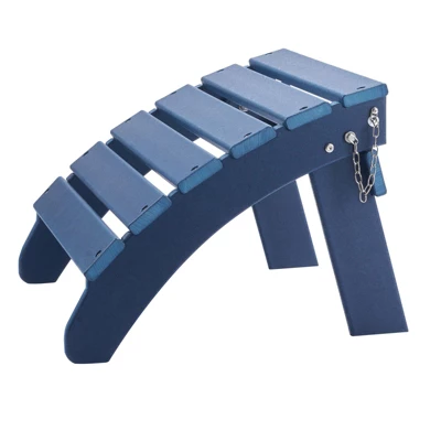VEVOR Adirondack Ottoman, 18.7L X 18.9W X 13.8H Inch HDPE Plastic Folding Adirondack Ottoman, Weather-Resistant Foot Rest For Adirondack Chair, Blue 8 VEVOR Adirondack Ottoman, 18.7L X 18.9W X 13.8H Inch HDPE Plastic Folding Adirondack Ottoman, Weather-Resistant Foot Rest For Adirondack Chair, Blue - Image 8