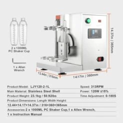 VEVOR Milkshake Maker Machine, 120W Commercial Milk Tea Shaker Machine, Double Head Milk Shake Mixer Machine, 0-180s Adjustable Milkshake Blender -Aesthtic Interiors GUEST 1551b689 82bf 4cb1 9490 054ee59a708d