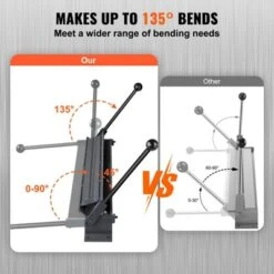 VEVOR Box And Pan Brake, 48-Inch, 0-130 Degrees Sheet Metal Bending Brake, Portable Mini Metal Bender With 20 Gauge Low Carbon Steel, Black -Aesthtic Interiors GUEST 15da96e7 e2e9 4846 ab3d c99d0f79c681