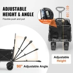 VEVOR Collapsible Folding Wagon, 3 Cu.ft Beach Wagon Cart,Heavy Duty Folding Wagon Cart 350 Lbs Weight Capacity For Camping, Shopping, Garden -Aesthtic Interiors GUEST 15e23727 5d3a 4125 bef1 186063cc6ffb