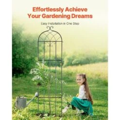 VEVOR Garden Trellis For Climbing Plants, 87 X 20 In, 4 Packs Rustproof Metal Garden Flower Trellis, Outdoor Climbing Rose Trellis Cucumbers Support -Aesthtic Interiors GUEST 161e2484 b2e2 487d 9d7d d6b995d60560