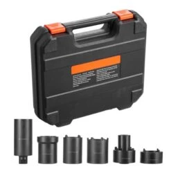 VEVOR Spindle Nut Socket Tool Kit, 1/2 Inch Drive 6 Piece Axle Hub Nut Socket Set,for Toyota,Ford,4WD Vehicles And GM Vehicles,with Storage Case Black 15 VEVOR Spindle Nut Socket Tool Kit, 1/2 Inch Drive 6 Piece Axle Hub Nut Socket Set,for Toyota,Ford,4WD Vehicles And GM Vehicles,with Storage Case Black -Aesthtic Interiors GUEST 16a93074 de71 46ef 9e69 be7e2e9a514f