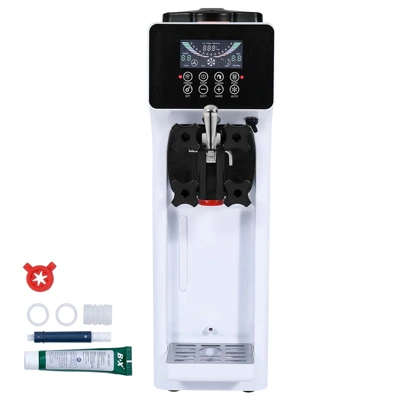 VEVOR Commercial Ice Cream Machine, 10.6 QT/H Yield, 1000W Single Flavor Countertop Soft Serve Ice Cream Maker, With 4L Hopper 1.6L Cylinder 8 VEVOR Commercial Ice Cream Machine, 10.6 QT/H Yield, 1000W Single Flavor Countertop Soft Serve Ice Cream Maker, With 4L Hopper 1.6L Cylinder - Image 8