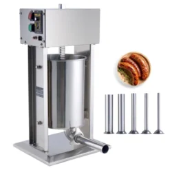VEVOR Electric Sausage Stuffer, 12 L / 25 LBS Vertical Meat Stuffer, 200W Motor, Stepless Speed Control And Foot Pedal, Silver -Aesthtic Interiors GUEST 1718829d 83c5 4572 8c6f 4a26328dbd2e