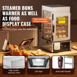 VEVOR Commercial Food Warmer Display, 5-Tier Food Steamer Bun Warmer Machine, 86℉~230℉ Temperature Control, Stainless Steel Steamed Buns Warmer 11 VEVOR Commercial Food Warmer Display, 5-Tier Food Steamer Bun Warmer Machine, 86℉~230℉ Temperature Control, Stainless Steel Steamed Buns Warmer -Aesthtic Interiors GUEST 1831ca11 c41f 49fd b3da 4eaef132bb6d