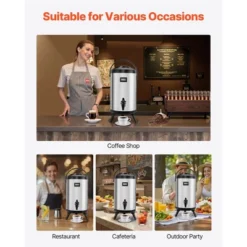 VEVOR Insulated Beverage Dispenser, 2 Gal/7.6L Stainless Steel Thermal Drink Server With Spigot & Temp Display, For Hot And Cold Drinks, Silver -Aesthtic Interiors GUEST 18324c0d 002a 4119 9f4c f216dee4c7e6