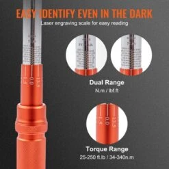 VEVOR Torque Wrench, 1/2-inch Drive Click Torque Wrench 20-250ft.lb/34-340n.m, Dual-Direction Adjustable Torque Wrench Set -Aesthtic Interiors GUEST 18445ff9 3fb3 4539 a3e7 0eb6869f5113