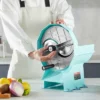 VEVOR Manual Vegetable Fruit Slicer, 0-0.5"/0-12mm Thickness Adjustable Commercial Slicer Machine, Double Feed Ports, Stainless Steel Blade Cutter