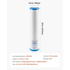 VEVOR Whole House Water Filter Replacement Cartridge, 4.5" X 20" Polyphosphate Scale Inhibitor Filter For Whole Home Water Filtration System, White 14 VEVOR Whole House Water Filter Replacement Cartridge, 4.5" X 20" Polyphosphate Scale Inhibitor Filter For Whole Home Water Filtration System, White -Aesthtic Interiors GUEST 186524eb 69b1 445c 8c85 5f27b6af68cf