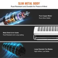 VEVOR 42" Commercial Indoor Air Curtain Super Power 2 Speeds 1350CFM, Wall Mounted Air Curtains For Doors, Indoor Over Door Fan, White -Aesthtic Interiors GUEST 18c49739 0c78 40e4 8322 48bfb7fa92f0