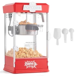 VEVOR Popcorn Maker, 480W Popcorn Popper Machine, 4 Oz Kettle Makes 1.5 Gallon Per Batch, Tabletop Popcorn Maker, Includes 3 Scoops, Red -Aesthtic Interiors GUEST 18e7a80a a647 4264 ae83 0ad62359f271