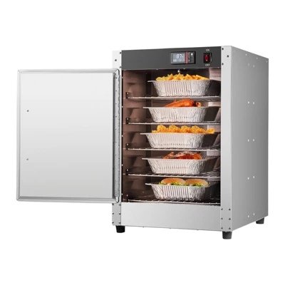 VEVOR Hot Box Food Warmer, 5-Tier Concession Warmer With Water Tray, 5 Pans, Single-door And Adjustable Shelves, Stainless Steel Food Warmer Cabinet 8 VEVOR Hot Box Food Warmer, 5-Tier Concession Warmer With Water Tray, 5 Pans, Single-door And Adjustable Shelves, Stainless Steel Food Warmer Cabinet - Image 8