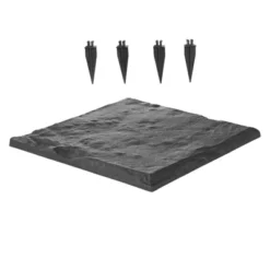 VEVOR Garden Stepping Stones, 4Pcs 15.5 X 15.5 In, Decorative Stepping Stones With Stakes, Weather-Resistant Plastic Pathway Pavers, Grey -Aesthtic Interiors GUEST 19e8583f 6e4e 4e1c 9078 5dae4bc50d59