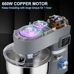 VEVOR 5 IN 1 Stand Mixer, 660W Tilt-Head Multifunctional Electric Mixer With 6 Speeds LCD Screen Timing, 7.4 Qt Stainless Bowl, Dough Hook 12 VEVOR 5 IN 1 Stand Mixer, 660W Tilt-Head Multifunctional Electric Mixer With 6 Speeds LCD Screen Timing, 7.4 Qt Stainless Bowl, Dough Hook -Aesthtic Interiors GUEST 1a72cd0e f07a 4bfb a00d 6ecd25610154