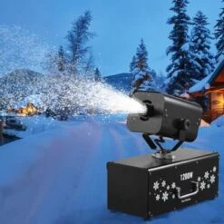 VEVOR Snow Machine, 1200W 90° Shaking Head Snow Maker With Wireless Remote Control, High Output Snowmaking Machine Coverage Up To 12 ㎡, Black