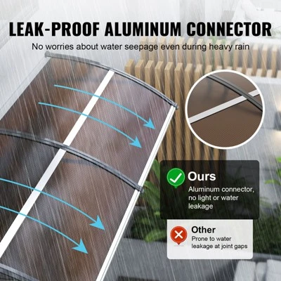 VEVOR Window Door Awning Canopy , UPF 50+ Polycarbonate Entry Door Outdoor Window Awning Exterior, Front Door Overhang Awning 5 VEVOR Window Door Awning Canopy , UPF 50+ Polycarbonate Entry Door Outdoor Window Awning Exterior, Front Door Overhang Awning - Image 5