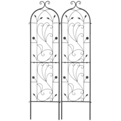 VEVOR Garden Trellis For Climbing Plants, 60 X 15 In, 2 Packs Rustproof Metal Garden Flower Trellis, Outdoor Climbing Rose Trellis Cucumbers Support 15 VEVOR Garden Trellis For Climbing Plants, 60 X 15 In, 2 Packs Rustproof Metal Garden Flower Trellis, Outdoor Climbing Rose Trellis Cucumbers Support -Aesthtic Interiors GUEST 1af760b2 f216 48b0 989d 99e4db29055b
