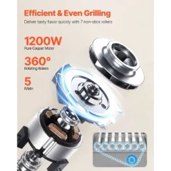 VEVOR Hot Dog Roller, 18 Hot Dog 7 Rollers, Stainless Steel Sausage Grill Cooker, 1200W Hot Dog Machine, Silver 13 VEVOR Hot Dog Roller, 18 Hot Dog 7 Rollers, Stainless Steel Sausage Grill Cooker, 1200W Hot Dog Machine, Silver -Aesthtic Interiors GUEST 1b84c085 0114 4add bb48 26ec78b6a7cf