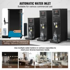VEVOR Commercial Water Boiler, Electric Hot Water Dispenser With 316 Stainless Steel Heating Tube, 1500W Fast Heating 50L Per Hour Hot Water Boiler -Aesthtic Interiors GUEST 1c0620d5 c60a 42b4 a49b d91d211bbdb2