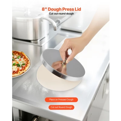 VEVOR Pizza Dough Roller Sheeter, 3-16 Inch Semi-automatic Stainless Steel Pizza Press, Electric 390W Pasta Maker, 260 Pcs Per Hour, Silver 3 VEVOR Pizza Dough Roller Sheeter, 3-16 Inch Semi-automatic Stainless Steel Pizza Press, Electric 390W Pasta Maker, 260 Pcs Per Hour, Silver - Image 3