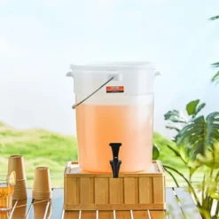 VEVOR Beverage Dispenser, 5 Gallon Drink Dispensers For Parties, Plastic Juice Dispenser With Spigot And Lid