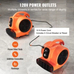 VEVOR Floor Blower, 1/4 HP, 1000 CFM Air Mover For Drying And Cooling, Portable Carpet Dryer Fan With 4 Blowing Angles And Time Function 12 VEVOR Floor Blower, 1/4 HP, 1000 CFM Air Mover For Drying And Cooling, Portable Carpet Dryer Fan With 4 Blowing Angles And Time Function -Aesthtic Interiors GUEST 1da226a4 b643 43b7 ae55 22171da2cdc6