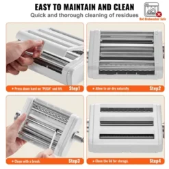 VEVOR Pasta Attachment For KitchenAid Stand Mixer, 3-IN-1 Stainless Steel Pasta Roller Cutter Set Including Pasta Sheet Roller -Aesthtic Interiors GUEST 1de181e5 e552 4240 bbeb 24eef4a9ab2a