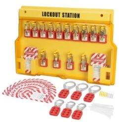 VEVOR Electrical Lockout Tagout Kit, 60 PCS Safety Lockout Tagout Station Includes Padlocks, Hasps, Tags, Nylon Ties, Expansion Kit 15 VEVOR Electrical Lockout Tagout Kit, 60 PCS Safety Lockout Tagout Station Includes Padlocks, Hasps, Tags, Nylon Ties, Expansion Kit -Aesthtic Interiors GUEST 1de24d61 f88d 4ee6 9779 c9cf82f6cfdc
