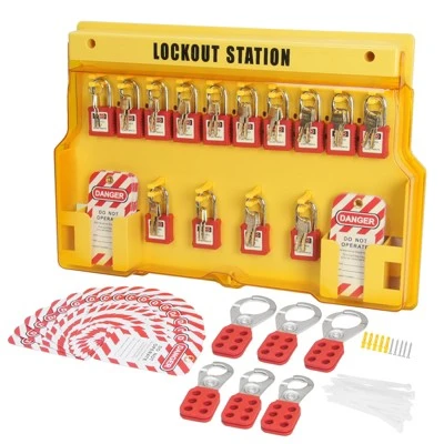 VEVOR Electrical Lockout Tagout Kit, 60 PCS Safety Lockout Tagout Station Includes Padlocks, Hasps, Tags, Nylon Ties, Expansion Kit 8 VEVOR Electrical Lockout Tagout Kit, 60 PCS Safety Lockout Tagout Station Includes Padlocks, Hasps, Tags, Nylon Ties, Expansion Kit - Image 8