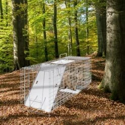 VEVOR Live Animal Cage Trap, 31" X 10" X 12" Humane Cat Trap Galvanized Iron, Folding Animal Trap With Handle For Rabbits, Stray Cats, Squirrels