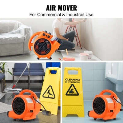 VEVOR Floor Blower, 1/4 HP, 1000 CFM Air Mover For Drying And Cooling, Portable Carpet Dryer Fan With 4 Blowing Angles And Time Function 2 VEVOR Floor Blower, 1/4 HP, 1000 CFM Air Mover For Drying And Cooling, Portable Carpet Dryer Fan With 4 Blowing Angles And Time Function - Image 2