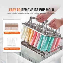 VEVOR Commercial Popsicle Moulds, 40PCS Cylindrical Ice Pop Moulds, Stainless Steel Ice Lolly Popsicle Moulds, Ice Cream Maker Mould Holder 11 VEVOR Commercial Popsicle Moulds, 40PCS Cylindrical Ice Pop Moulds, Stainless Steel Ice Lolly Popsicle Moulds, Ice Cream Maker Mould Holder -Aesthtic Interiors GUEST 1f45a7f5 9ae1 40c1 aff7 dd4255cc5163