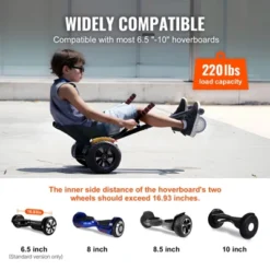 VEVOR Hoverboard Seat Attachment, Compatible With All 6.5" 8" 8.5" 10" Hoverboards, Grips Control, Adjustable Frame Length And 220 LBS Load Capacity 11 VEVOR Hoverboard Seat Attachment, Compatible With All 6.5" 8" 8.5" 10" Hoverboards, Grips Control, Adjustable Frame Length And 220 LBS Load Capacity -Aesthtic Interiors GUEST 1fbc3cc0 dc43 4211 aacd f7cf752298b8
