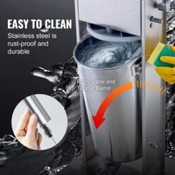 VEVOR Manual Sausage Stuffer, 15 L / 30 LBS Vertical Sausage Machine, Dual-Speed Meat Stuffer, Made Of Food-Grade 304 Stainless Steel, Silver -Aesthtic Interiors GUEST 20847f0d fb55 4eaa a37e 91935c1b578b