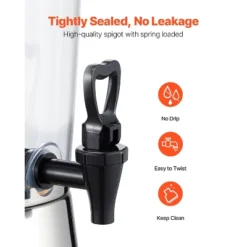 VEVOR Beverage Dispenser, 2.1 Gallon Drink Dispenser For Parties, Stainless Steel + Plastic Juice Dispensers With Spigot Ice Chamber, Silver -Aesthtic Interiors GUEST 20b57043 218d 40cc b5bd f82b4979f81e