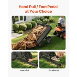 VEVOR Garden Utility Trailer, 10 Cu. Ft & 500lbs Capacity, ATV UTV Hauling Trailer, Tow Behind Steel Dump Cart With 14" Tires, Hand Pull, Black -Aesthtic Interiors GUEST 20bead59 fe05 4fc4 8d8c b23728d7f643