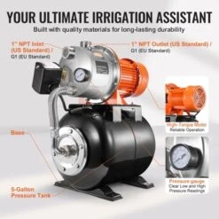 VEVOR 1.6 HP Shallow Well Pump With Pressure Tank, 1320 GPH, Automatic Irrigation Water Booster Pump With 30/50 PSI Pressure Switch, Black 13 VEVOR 1.6 HP Shallow Well Pump With Pressure Tank, 1320 GPH, Automatic Irrigation Water Booster Pump With 30/50 PSI Pressure Switch, Black -Aesthtic Interiors GUEST 20f87fd4 e78e 4527 826f 53203ee2f66c