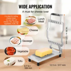 VEVOR Cheese Cutter With Wire, 0.39" & 0.78" Cheeser Butter Cutting Blade, Aluminum Alloy Cheese Slicer With 316 Stainless Steel Knife Wire -Aesthtic Interiors GUEST 21046ae9 c4fb 4718 9a04 acda4d7d2220