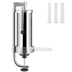 VEVOR Sausage Stuffer, 5LBS/3L Capacity, 304 Stainless Steel Vertical Sausage Stuffer, Sausage Filling Machine With 3 Stuffing Tubes, Silver -Aesthtic Interiors GUEST 210a5382 eab6 46cf 8da0 96cc15d6d4ca