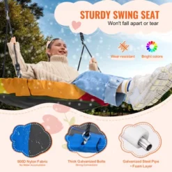 VEVOR Tree Swing, 40 Inch Saucer Swing, 750lbs Weight Capacity, 900D Oxford Fabric Swing Seat With 2 Tree Hanging Straps, Blue 10 VEVOR Tree Swing, 40 Inch Saucer Swing, 750lbs Weight Capacity, 900D Oxford Fabric Swing Seat With 2 Tree Hanging Straps, Blue -Aesthtic Interiors GUEST 210a8a5a 438c 4a67 89d1 494df796af95