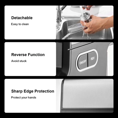 VEVOR Meat Grinder, 4.2 Lbs/Min Capacity Electric Meat Grinders With Blade, Grinding Plate, Sausage Maker, Kubbe Kit, Burger Press, Silver 5 VEVOR Meat Grinder, 4.2 Lbs/Min Capacity Electric Meat Grinders With Blade, Grinding Plate, Sausage Maker, Kubbe Kit, Burger Press, Silver - Image 5