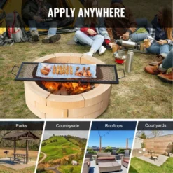 VEVOR X-Marks Fire Pit Grill Grate, Rectangle Cooking Grate, Heavy Duty Steel Campfire BBQ Grill Grid With Handle & Support X Wire, 44 Inch Black 13 VEVOR X-Marks Fire Pit Grill Grate, Rectangle Cooking Grate, Heavy Duty Steel Campfire BBQ Grill Grid With Handle & Support X Wire, 44 Inch Black -Aesthtic Interiors GUEST 223b0802 f105 4d72 9c83 2595513ae1e5