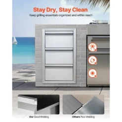 VEVOR Outdoor Kitchen Drawers 14.7" W X 25.4" H X 18.7" D, Box Frame Style Flush Mount BBQ Drawers With Stainless Steel Handle, Silver 10 VEVOR Outdoor Kitchen Drawers 14.7" W X 25.4" H X 18.7" D, Box Frame Style Flush Mount BBQ Drawers With Stainless Steel Handle, Silver -Aesthtic Interiors GUEST 22745e03 47e9 4d70 addc c6da18220ee2