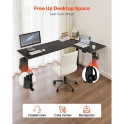 VEVOR L Shaped Desk, Electric Adjustable Height Corner Gaming Desk With Dual Hooks, Heavy Duty Carbon Steel L-Shaped Computer Table, Black 11 VEVOR L Shaped Desk, Electric Adjustable Height Corner Gaming Desk With Dual Hooks, Heavy Duty Carbon Steel L-Shaped Computer Table, Black -Aesthtic Interiors GUEST 228ac4a0 cd16 42de b4ad c14dd7122b95