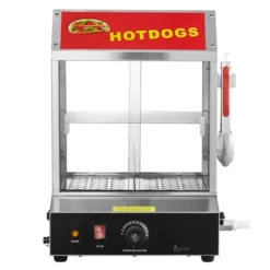 VEVOR Hot Dog Steamer, 28.5QT, 2-Tier Hot Dog Hut Steamer, 86℉~185℉ Temperature Control, Electric Bun Warmer With Tempered Glass Slide Doors -Aesthtic Interiors GUEST 22d4eb71 7b51 44cd 93d9 8b11328416c1